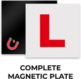 2x Magnetic RED L PLATES Car Window Signs 