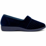 Marcy 2 Womens Slippers Slip On Indoor Outdoor Quilted Moccasins - Deep Navy