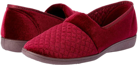 Grosby Marcy 2 Womens Slippers - Wine Red (Slip On Indoor/Outdoor Casual Shoes)