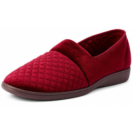 Grosby Marcy 2 Womens Slippers - Wine Red (Slip On Indoor/Outdoor Casual Shoes)