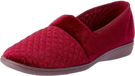 Grosby Marcy 2 Womens Slippers - Wine Red (Slip On Indoor/Outdoor Casual Shoes)