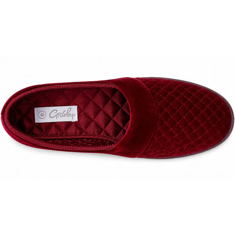 Grosby Marcy 2 Womens Slippers - Wine Red (Slip On Indoor/Outdoor Casual Shoes)