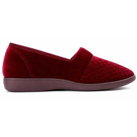 Grosby Marcy 2 Womens Slippers - Wine Red (Slip On Indoor/Outdoor Casual Shoes)