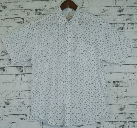 Mens MARINE ANCHOR SHIRT 100% COTTON Surf Party Short Sleeve Vintage S-6XL