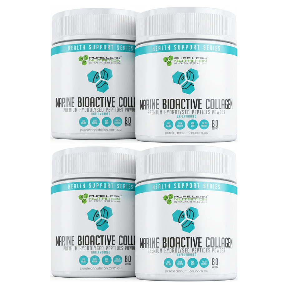 2x 160 Servings Pure Lean Nutrition Marine Collagen Bioactive Peptides Powder Pack - Beauty Glow (Skin & Nails)