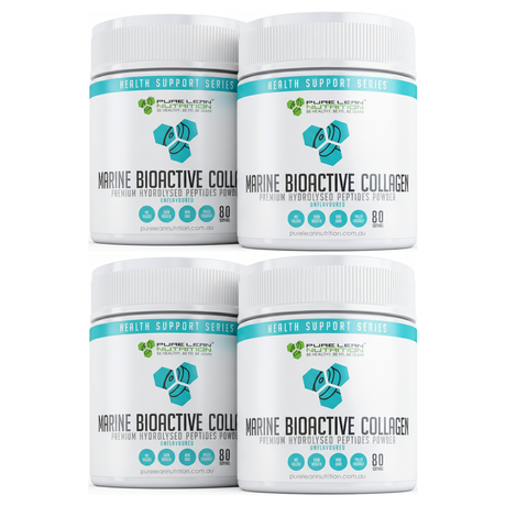 320 Servings Pure Lean Nutrition Marine Collagen Bioactive Peptides Powder Bulk - Beauty Glow (Skin & Nails)