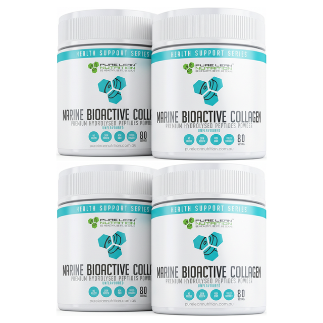 2x 160 Servings Pure Lean Nutrition Marine Collagen Bioactive Peptides Powder Pack - Beauty Glow (Skin & Nails)
