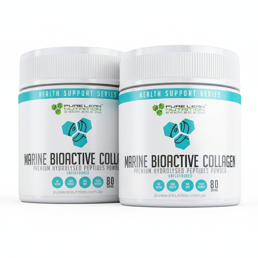 160 Servings Pure Lean Nutrition Marine Collagen Bioactive Peptides Powder - Beauty Glow (Skin & Nails)