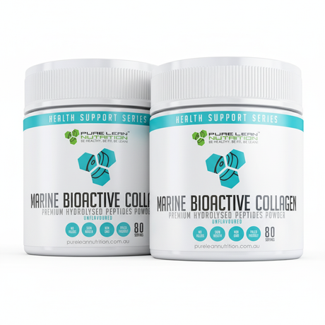 320 Servings Pure Lean Nutrition Marine Collagen Bioactive Peptides Powder Bulk - Beauty Glow (Skin & Nails)