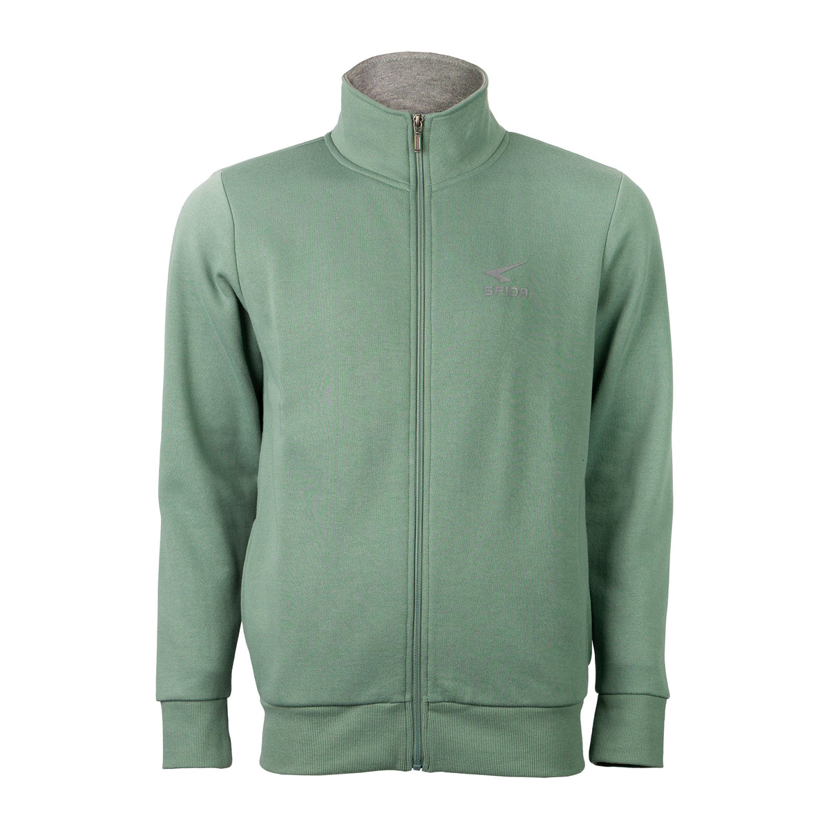 Sfida Maxwell Mens Fleece Zip Jacket - Hunter (Stand Collar Track Top)