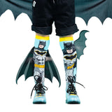 MADMIA DC Batman Boys Knee High Socks - Kids & Adults Ages 6-99 (Crazy Sock Day)