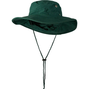 Portwest Mens Premium 100% Cotton Wide Brim Hat w/ Back Legionnaires Flap - Green