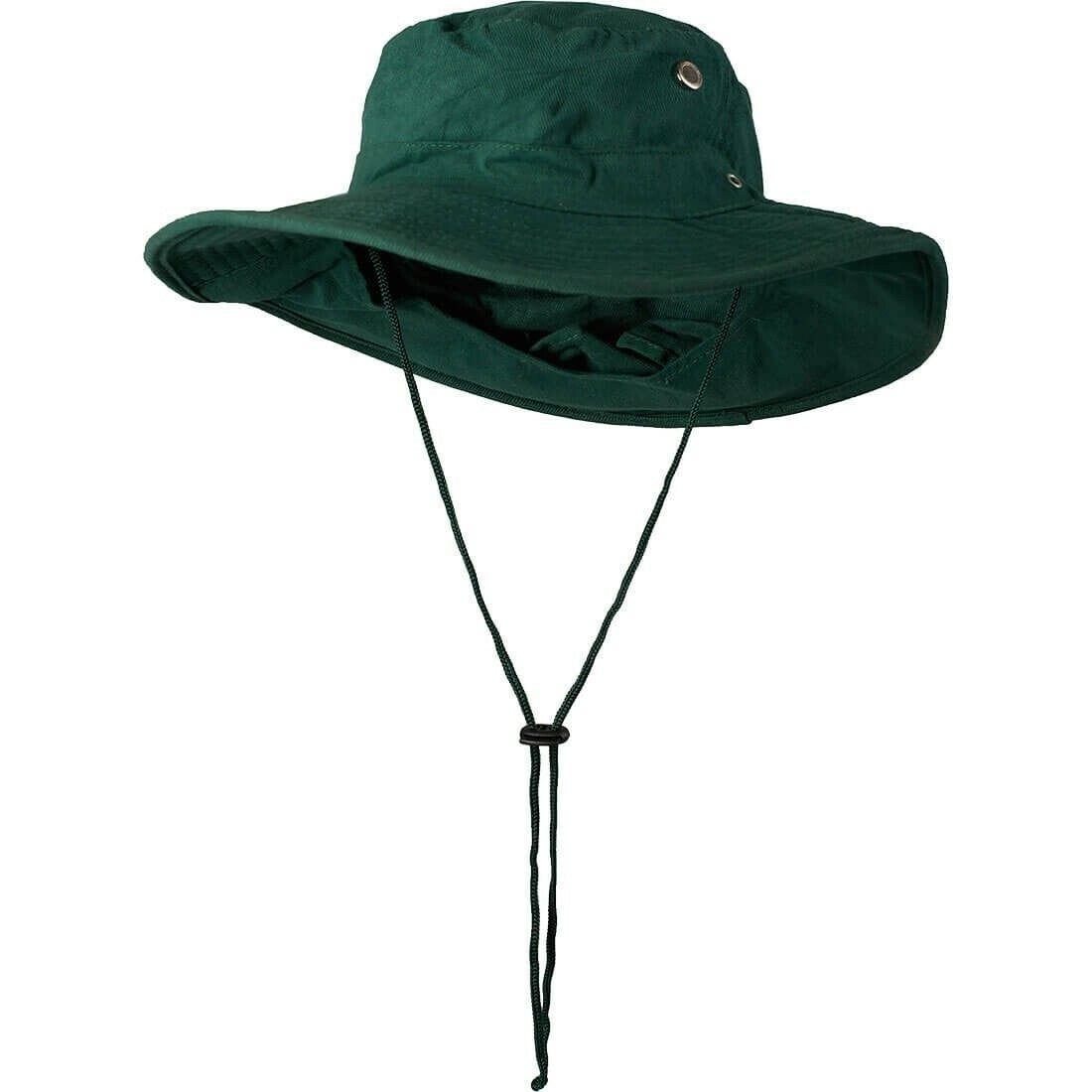 PORTWEST Premium 100% Cotton Wide Brim Hat w Legionnaires Flap Hi Vis Work - Navy