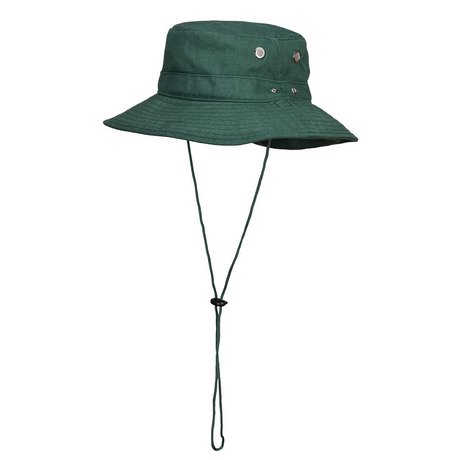 Portwest Mens Premium 100% Cotton Wide Brim Hat w/ Back Legionnaires Flap - Green