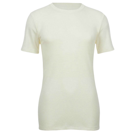 Mens 100% Pure Merino Wool Crew Neck Short Sleeve Top T Shirt Thermal Underwear - Black