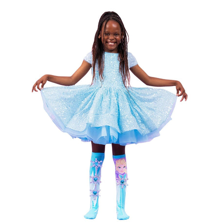 MADMIA 2-Pack Disney Frozen Girls Knee High Socks - Kids & Adults Ages 6-99 (Crazy Sock Day)