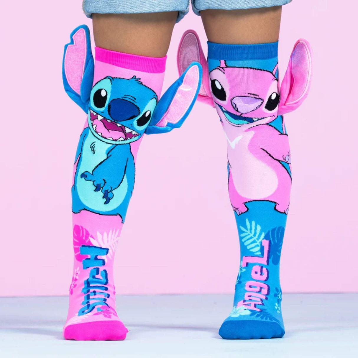 Madmia Stitch Socks Toddler 3–5Y Disney Lilo & Stitch 3D Plush Ears Crazy Sock Day