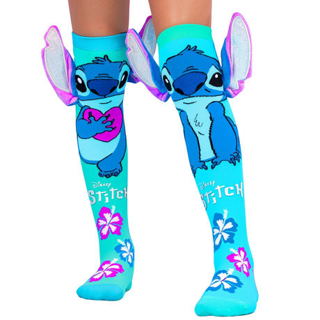 MADMIA Disney Silver Stitch Girls Knee High Socks - Childrens Kids One Size