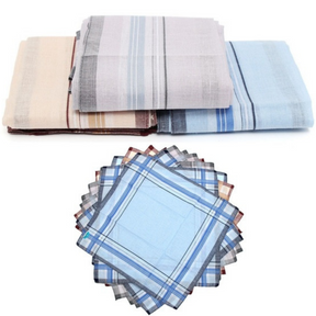 36x Mens Handkerchiefs Bulk - 100% Cotton Hankies/Pocket Square (35x35cm)