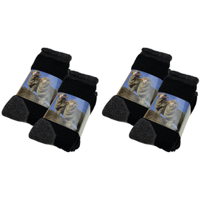 12 Pairs Heavy Duty Merino Wool Work Socks Extra Thick Cushion (Size 11-14) - Bulk Pack