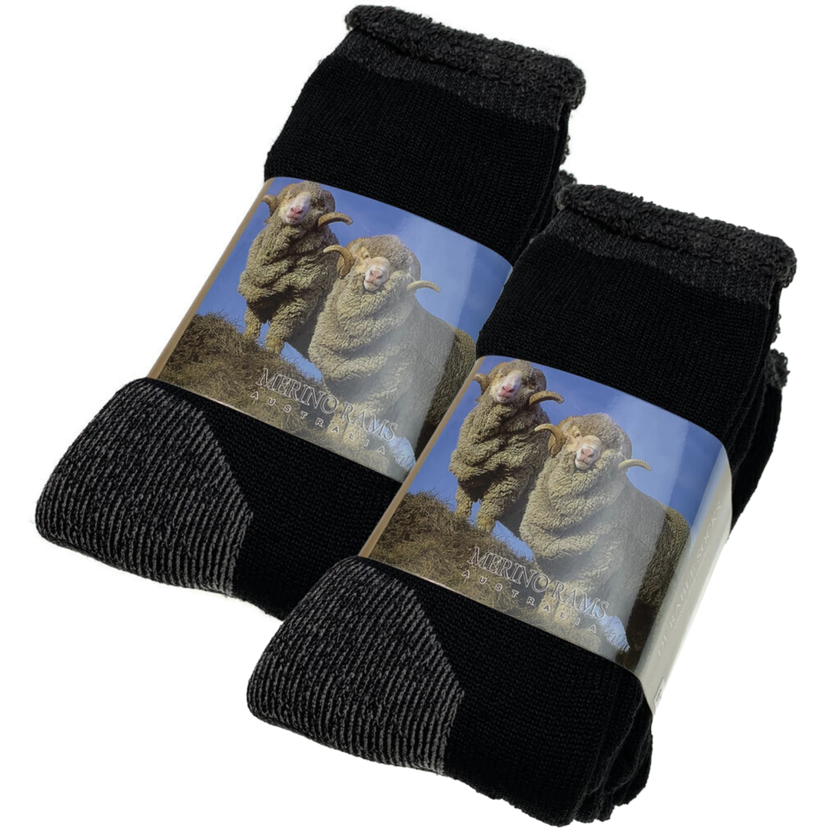 12 Pairs Heavy Duty Merino Wool Work Socks Extra Thick Cushion (Size 11-14) - Bulk Pack