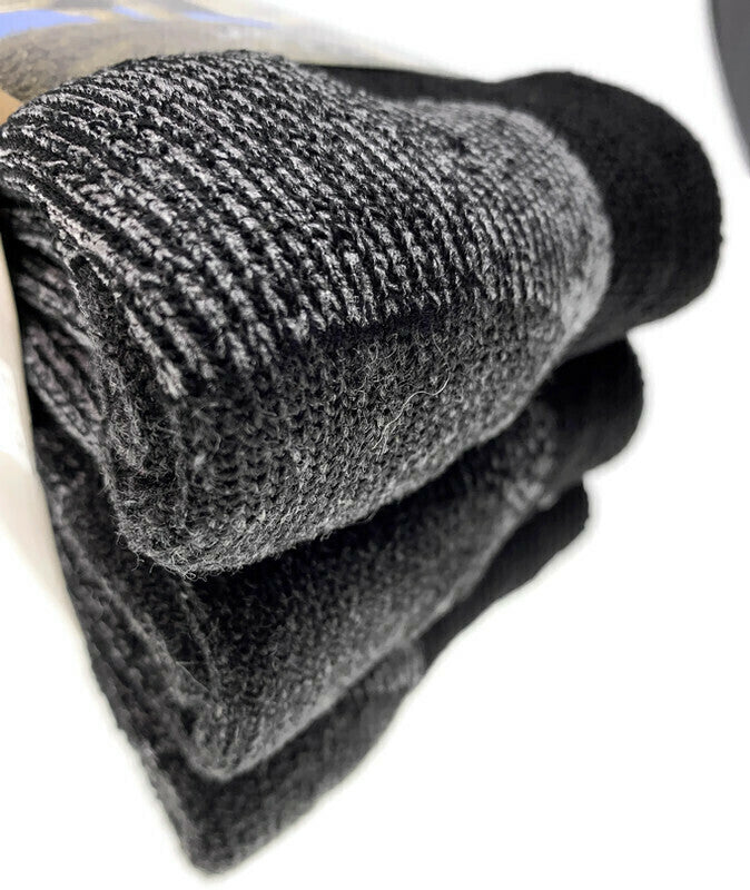 12 Pairs Heavy Duty Merino Wool Work Socks Extra Thick Cushion (Size 11-14) - Bulk Pack