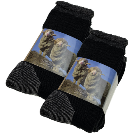 12 Pairs Heavy Duty Merino Wool Work Socks Extra Thick Cushion (Size 6-11) - Bulk Pack