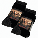 6 Pairs Heavy Duty Merino Wool Work Socks Extra Thick Cushion (Size 6-11)