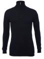 100% Wool MERINO SKINS Mens Half Zip Long Sleeve Thermal Underwear T-Shirt Top - Natural
