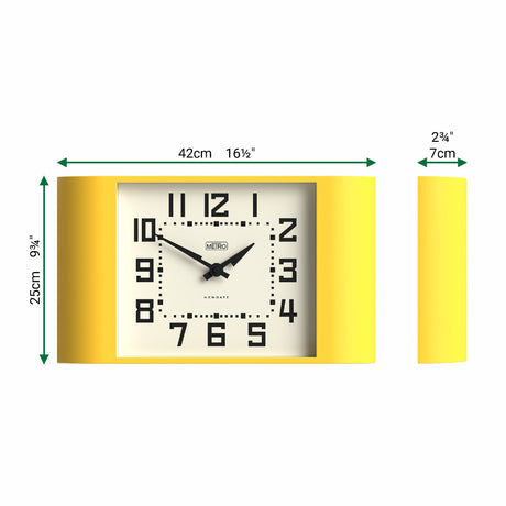 Newgate Metro Wall Clock - Yellow