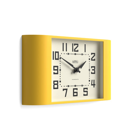 Newgate Metro Wall Clock - Yellow