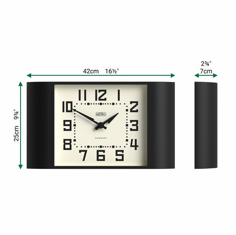 Newgate Metro Wall Clock - Black