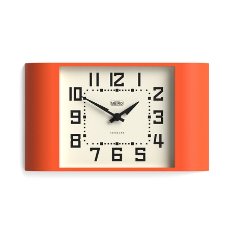 Newgate Metro Wall Clock - Pumpkin Orange