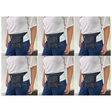 6x Milleni Waist Belt Bum Bag Bulk Pack - Black (Utility Travel Adjustable Strap Belt w/ Zipper)