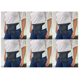 6x Milleni Waist Belt Bum Bag Bulk Pack - Black (Utility Travel Adjustable Strap Belt w/ Zipper)