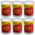 6x Ner Mitzvah 2 Day (48 Hour) Memorial Candle in Glass Jar Bulk Pack - Jewish Yartzeit (Made in Europe)