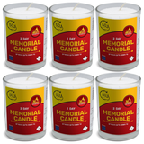 6x Ner Mitzvah 2 Day (48 Hour) Memorial Candle in Glass Jar Bulk Pack - Jewish Yartzeit (Made in Europe)