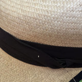 Mens Straw Trilby Hat - Natural