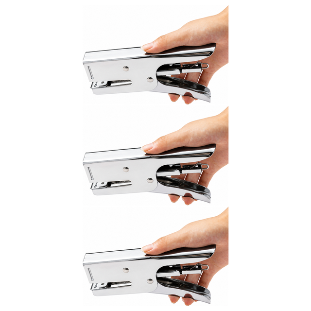 3x Heavy Duty Handheld Plier Stapler w/ 1000 Staples Pack - 24/6mm