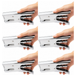 6x Heavy Duty Handheld Plier Stapler w/ 1000 Staples Bulk Pack - 24/6mm