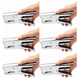 6x Heavy Duty Handheld Plier Stapler w/ 1000 Staples Bulk Pack - 24/6mm
