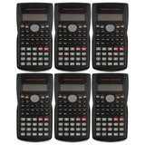 6x Scientific Calculator Bulk Pack - Maths Student/School/Office (Battery Powered)