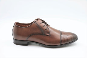 Massa Michael Mens Leather Dress Shoes - Brown (Formal Work Business)