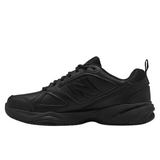 New Balance Mens 2E Wide Slip Resistant Leather Work Shoes - Black (Industrial Sneakers)