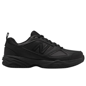 New Balance Mens 2E Wide Slip Resistant Leather Work Shoes - Black (Industrial Sneakers)
