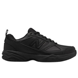 New Balance Mens 2E Wide Slip Resistant Leather Work Shoes - Black (Industrial Sneakers)