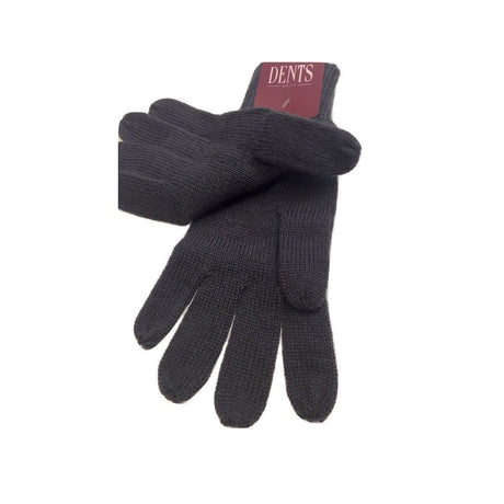 100% PURE WOOL GLOVES Winter Snow Ski Plain Knit Knitted Warm Plain - Charcoal