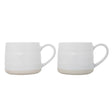 Mikasa Farmhouse Star Stoneware Mugs 380ml Set of 2 - White Cream