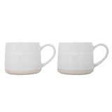 Mikasa Farmhouse Star Stoneware Mugs 380ml Set of 2 - White Cream