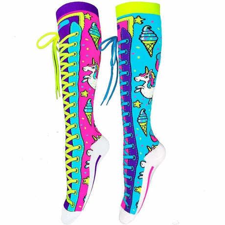 MADMIA 3-Pack Unicorn & Pony Girls Knee High Socks - Kids & Adults Ages 6-99 (Crazy Sock Day)